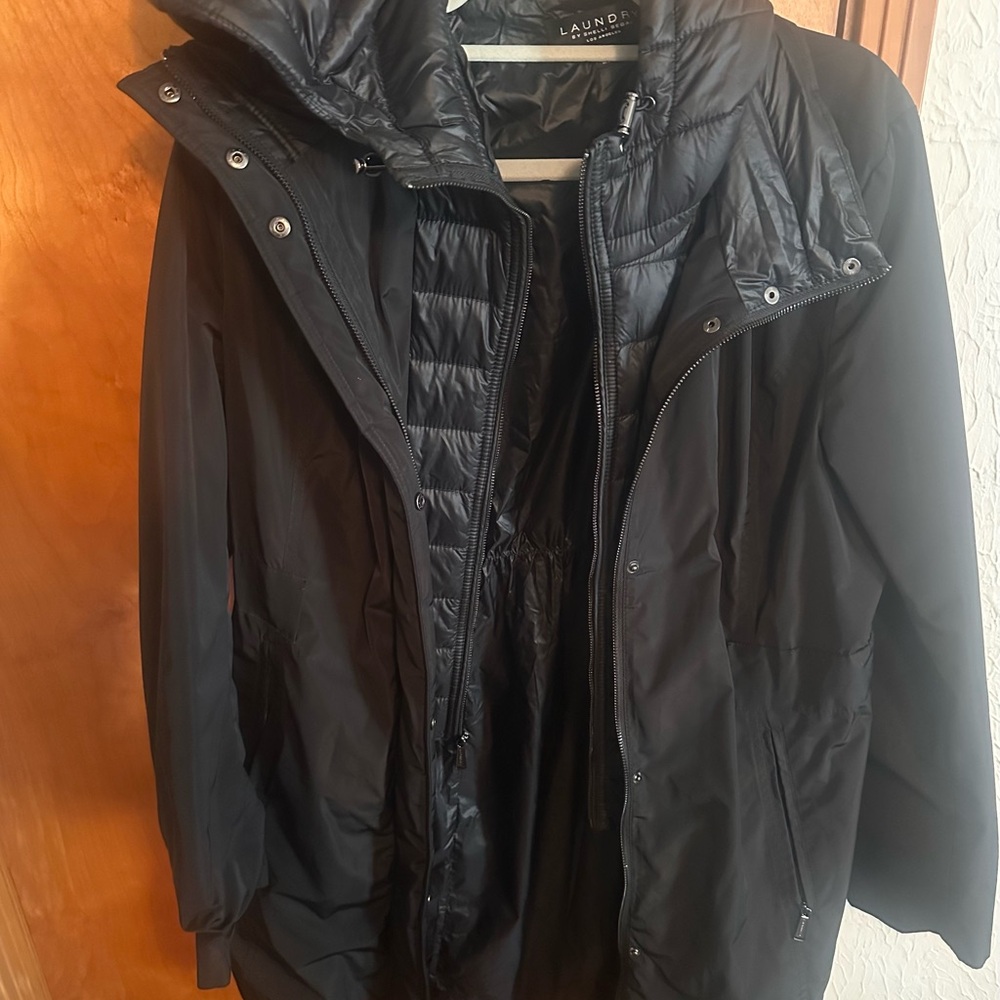 Black rain jacket